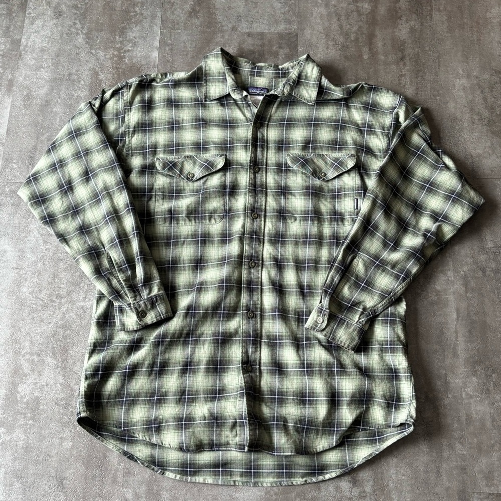 Vintage Patagonia Ombré Flannel Shirt Mens XL RARE